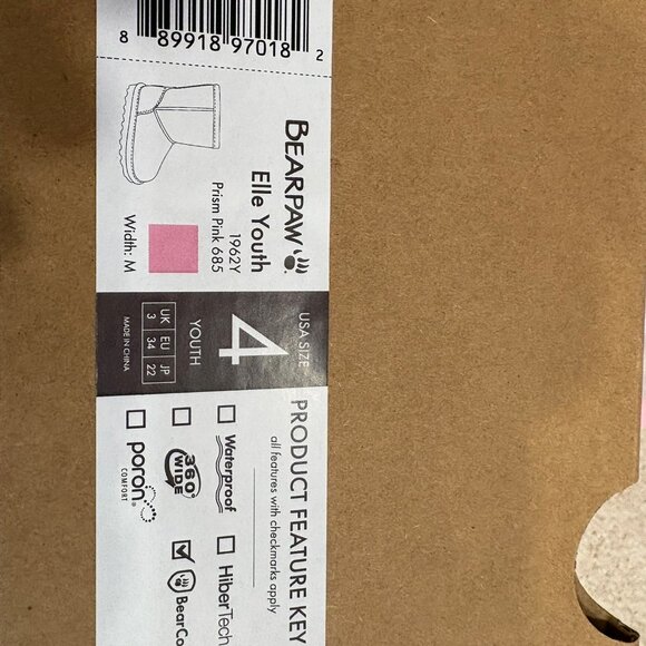 NWT BearPaw Pink Boots Size 4 Youth - Picture 3 of 5